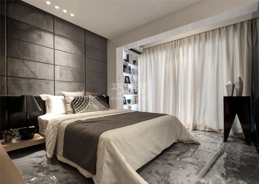 卧室-棕榈泉国际公寓135平米简约风格设计方案