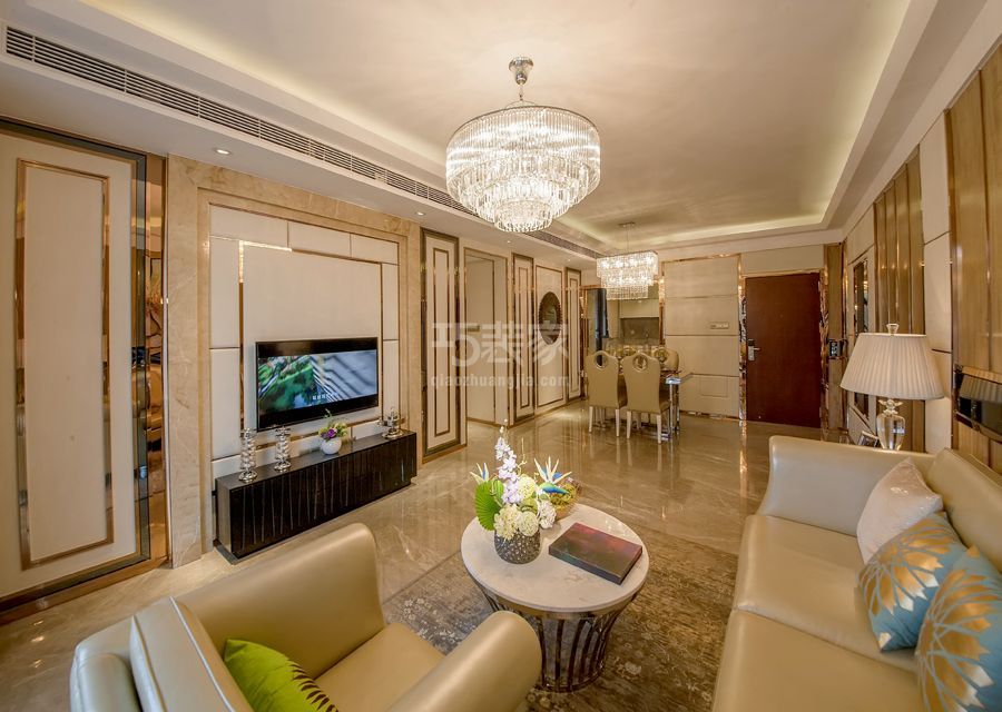 客厅-丽水嘉园98平米新古典风格设计方案