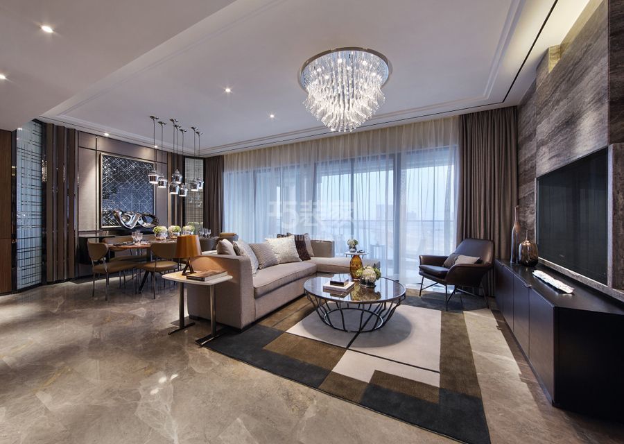 万城华府玺园128平米简约风格设计方案