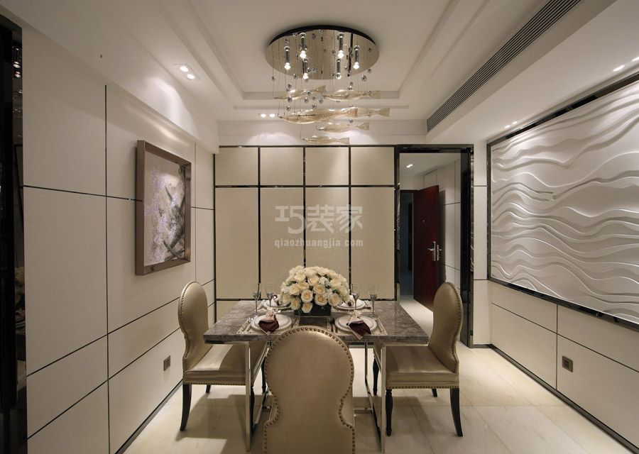 餐厅-天地美墅137平米现代简约风格设计方案