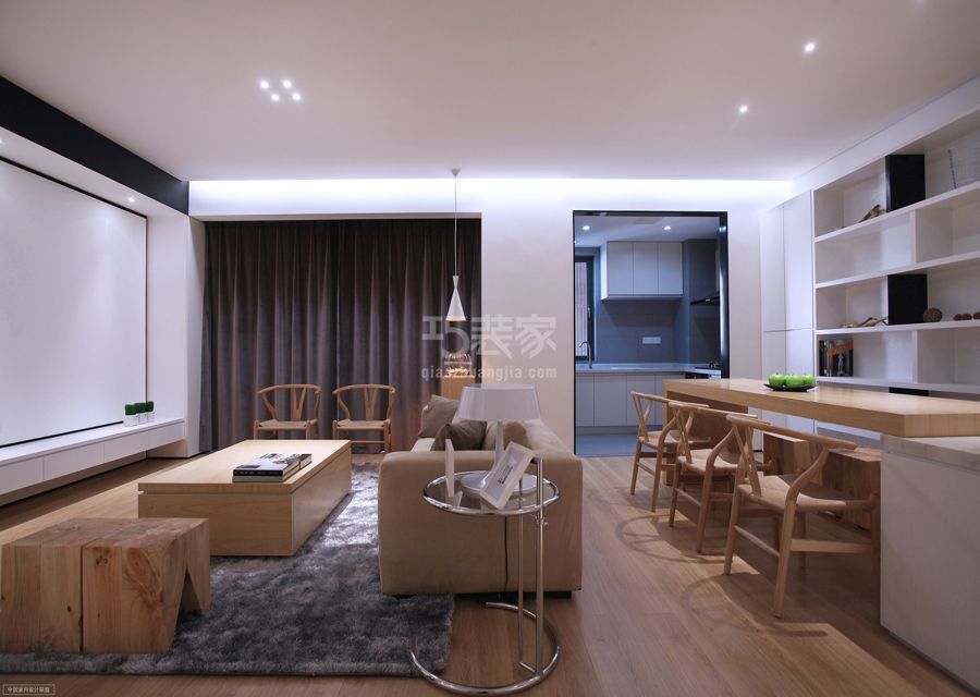 客厅-曦城国际95平米简约风格设计方案