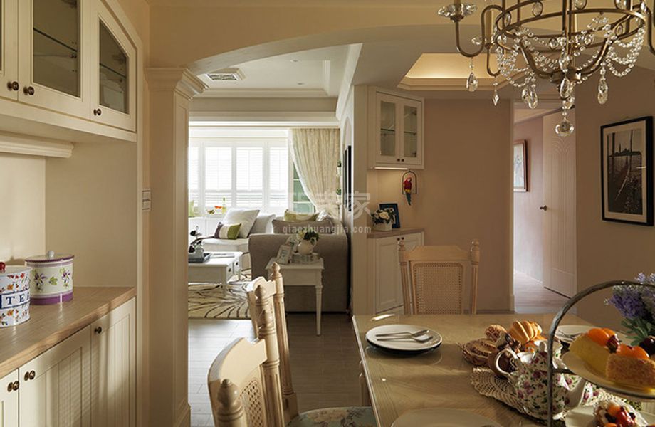 -天通苑110平米美式简约风格设计方案