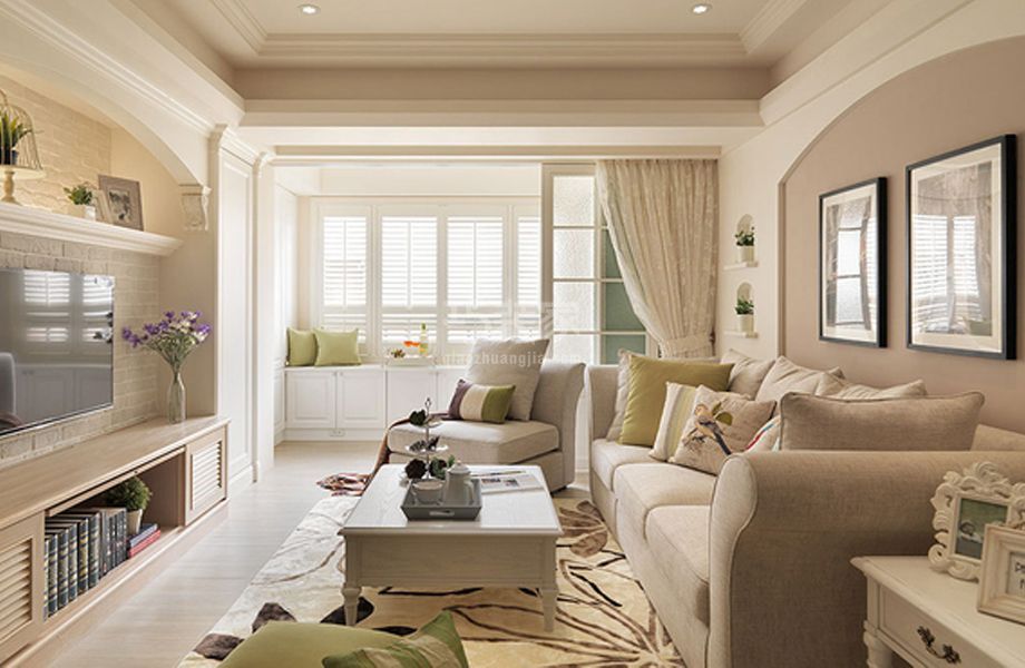 -天通苑110平米美式简约风格设计方案