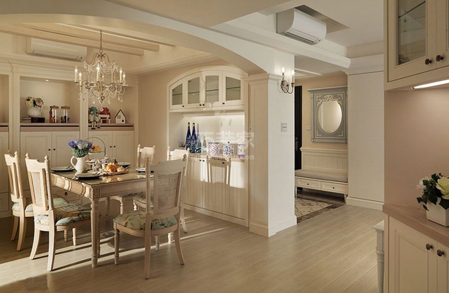 -天通苑110平米美式简约风格设计方案