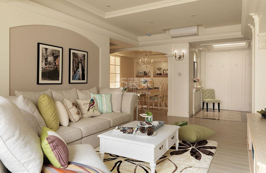 -天通苑110平米美式简约风格设计方案