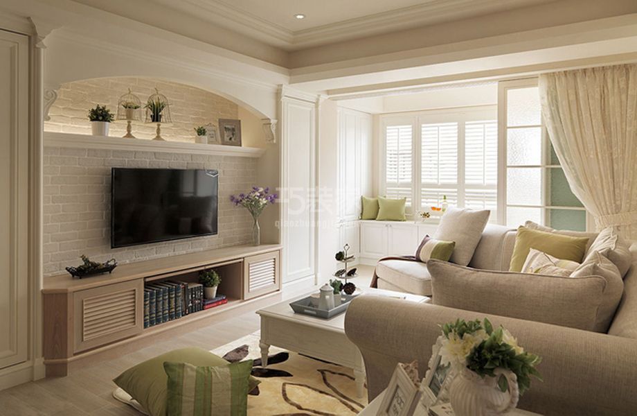 -天通苑110平米美式简约风格设计方案