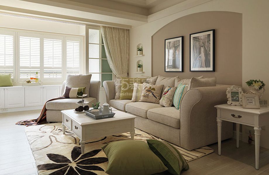 -天通苑110平米美式简约风格设计方案