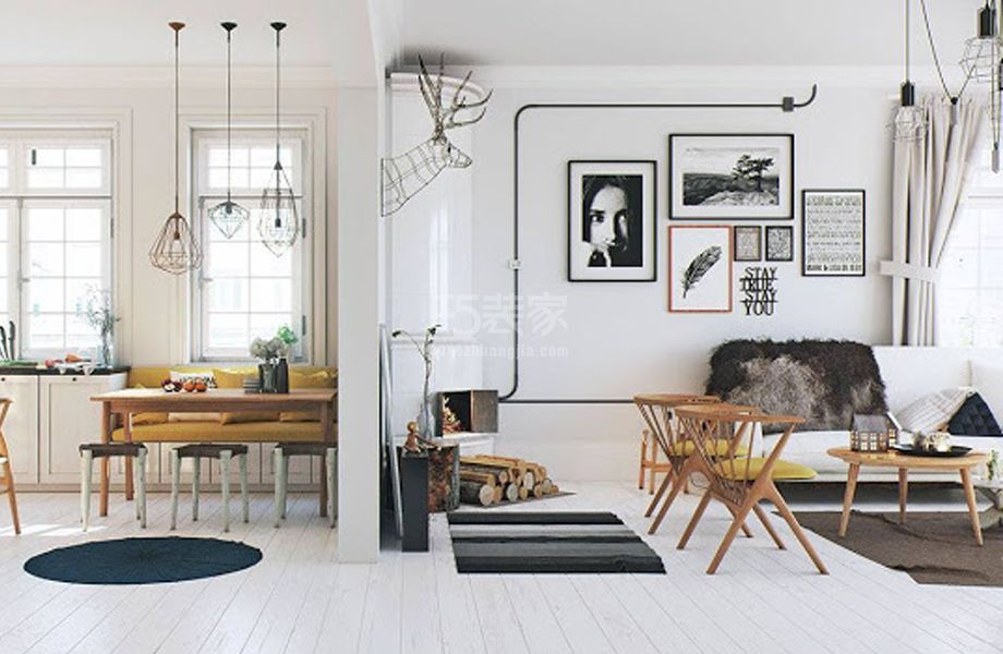 -融泽嘉园90平米北欧风格设计方案