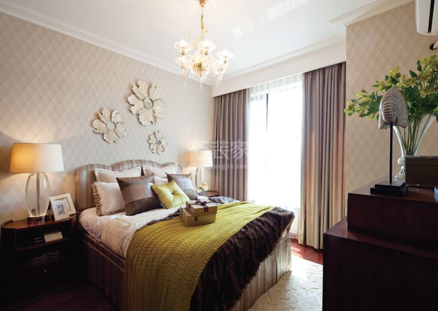 卧室-风度柏林128平米美式风格设计方案