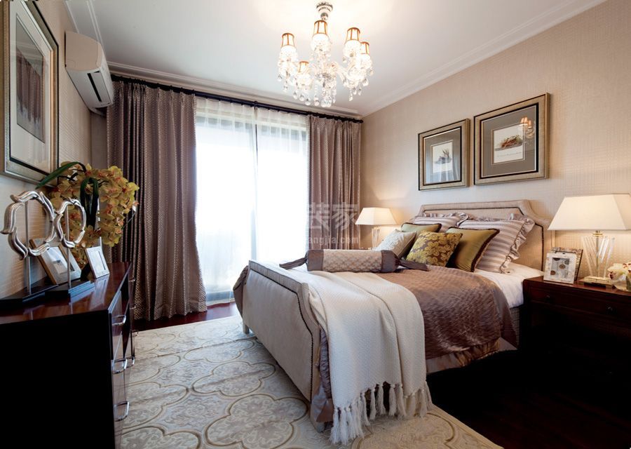 卧室-风度柏林128平米美式风格设计方案