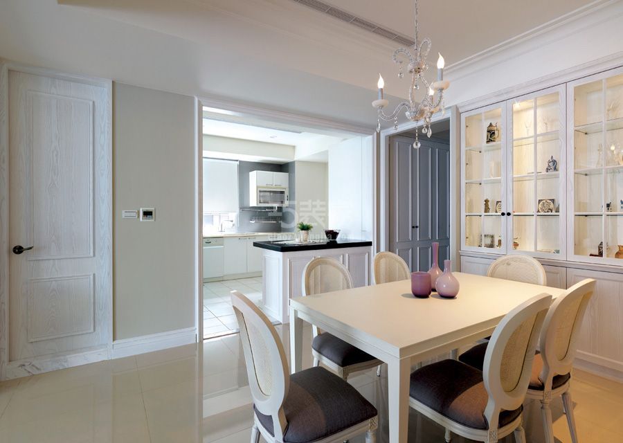 餐厅-天伦锦城98平米简欧风格设计方案