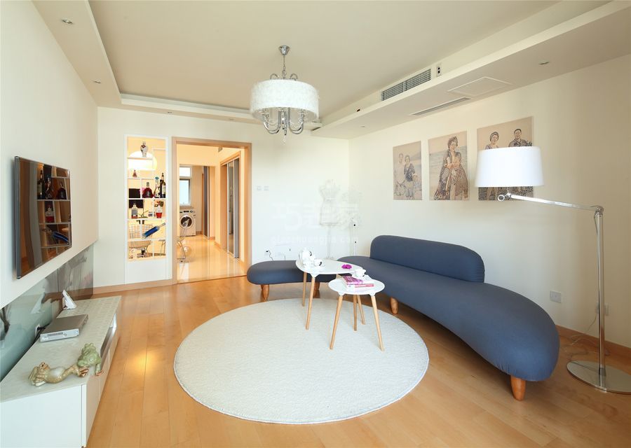 客厅-双河北里小区115平米简约风格设计方案
