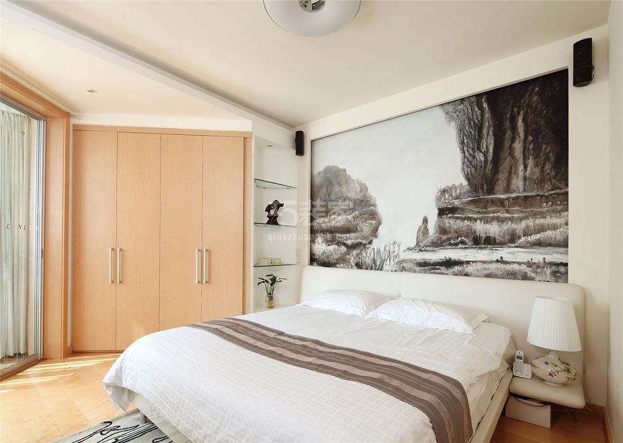 卧室-双河北里小区115平米简约风格设计方案