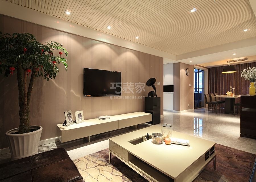 客厅-东恒时代148平米简约风格设计方案