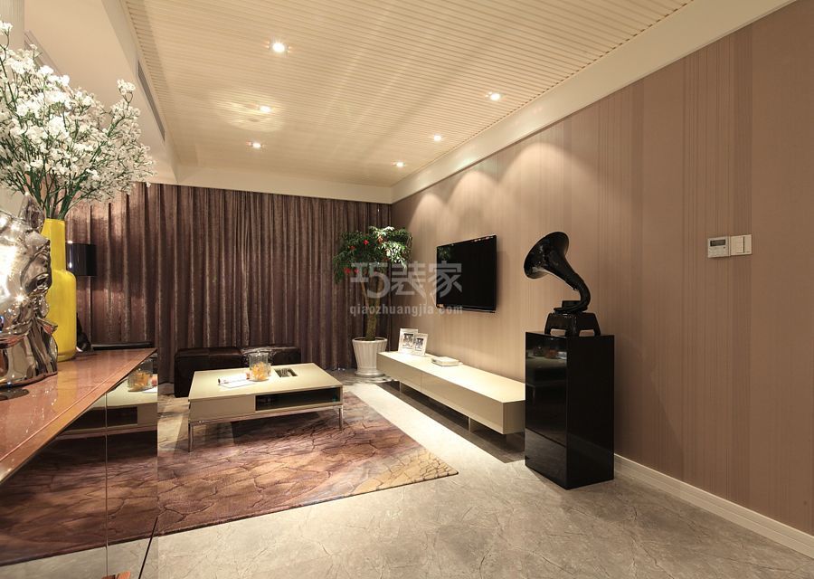 客厅-东恒时代148平米简约风格设计方案