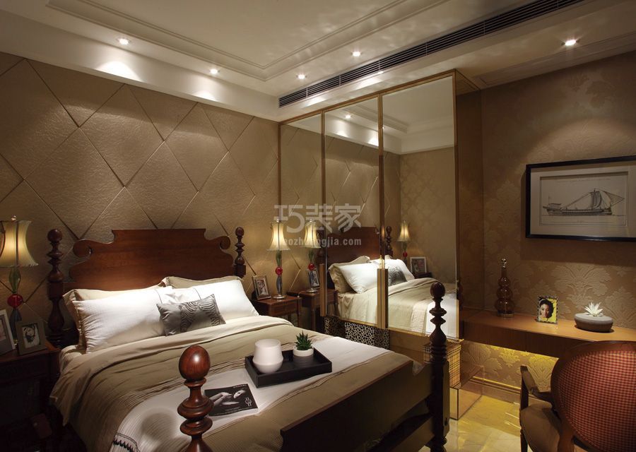 卧室-新科祥园138平米新古典风格设计方案