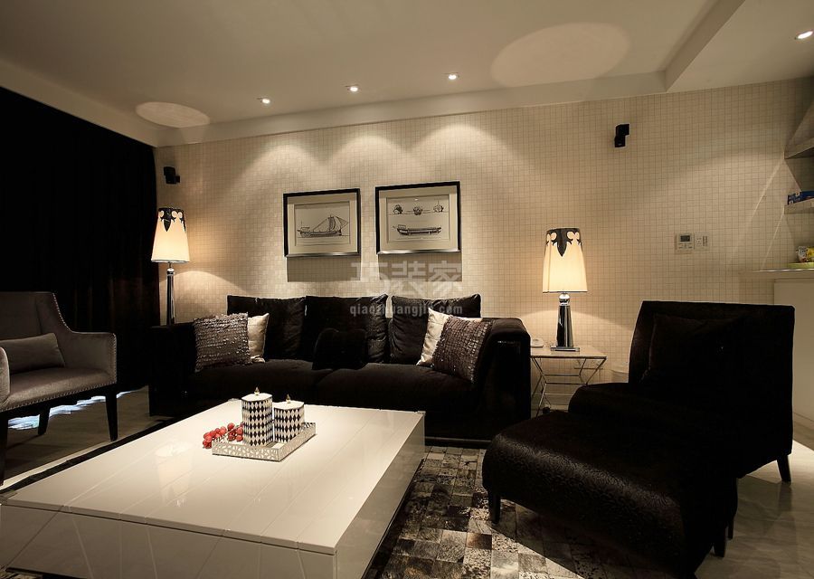 客厅-世嘉丽晶128平米简约风格设计方案