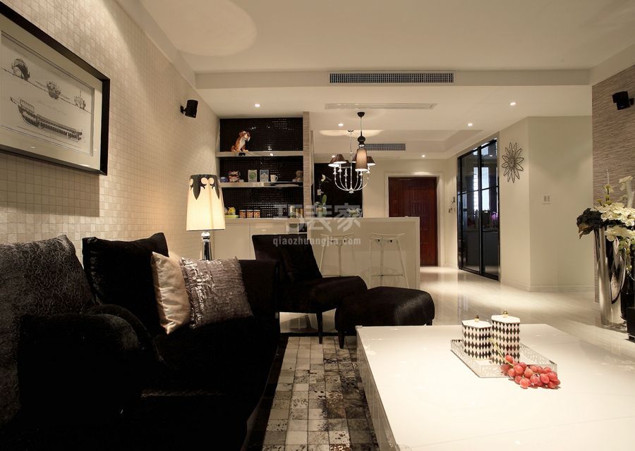 客厅-世嘉丽晶128平米简约风格设计方案