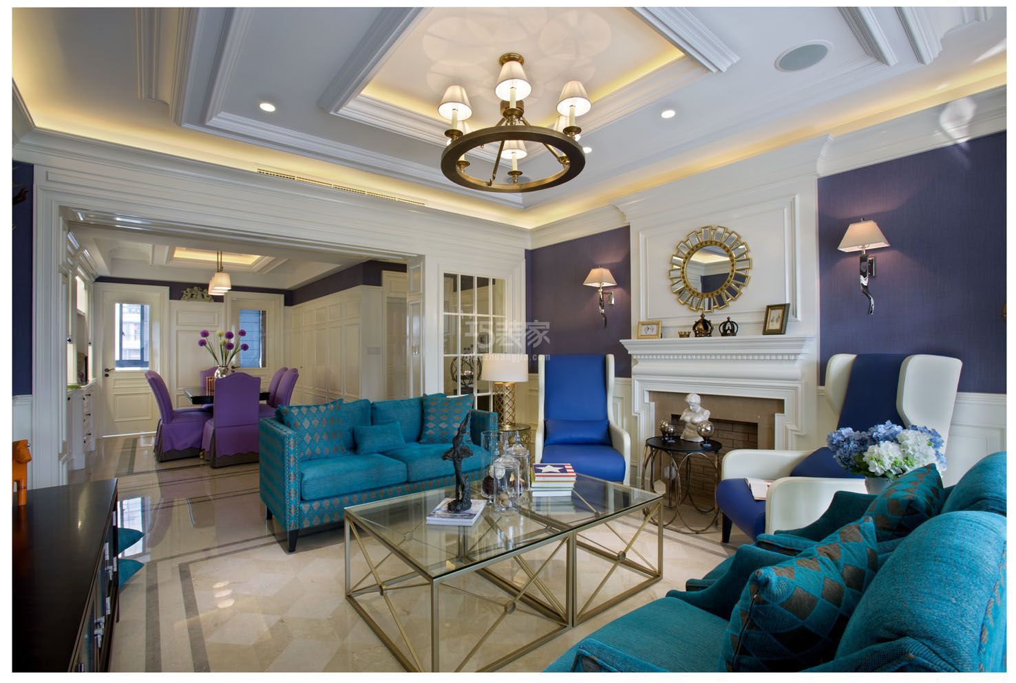 客厅-金星园148平米简欧风格设计方案