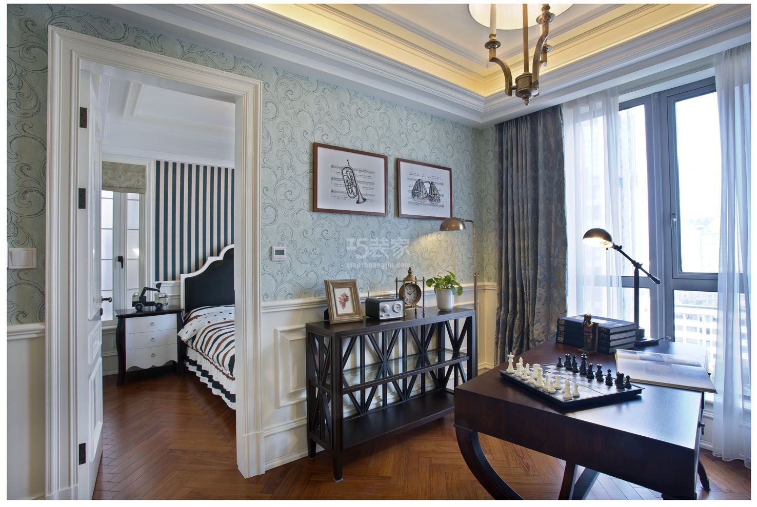 卧室-金星园148平米简欧风格设计方案