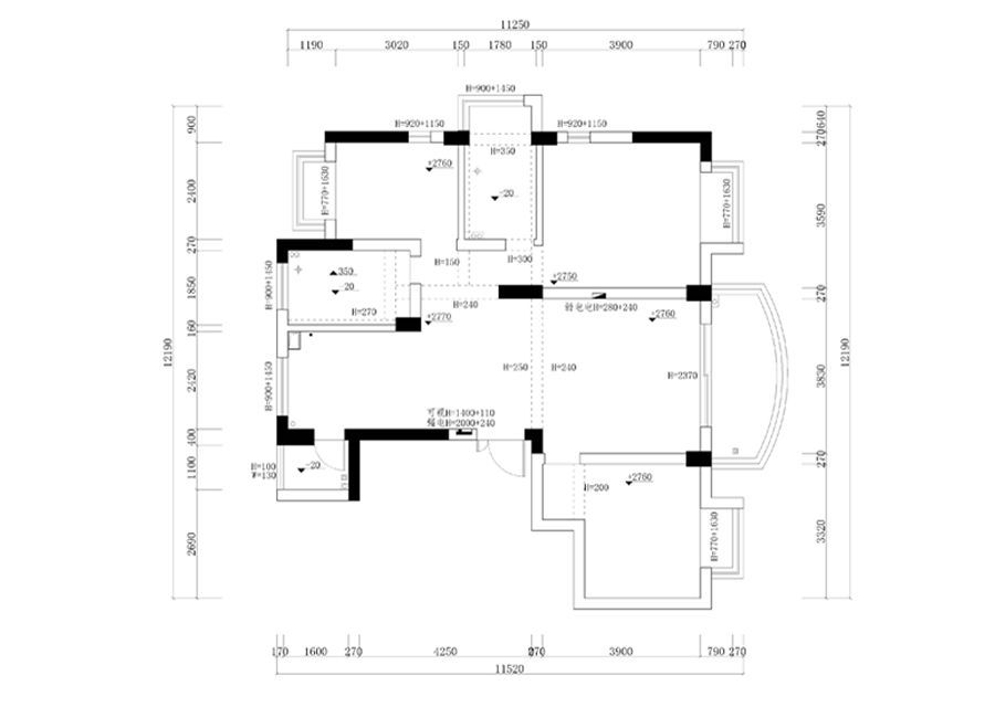 云景西里123平米简约风格设计方案
