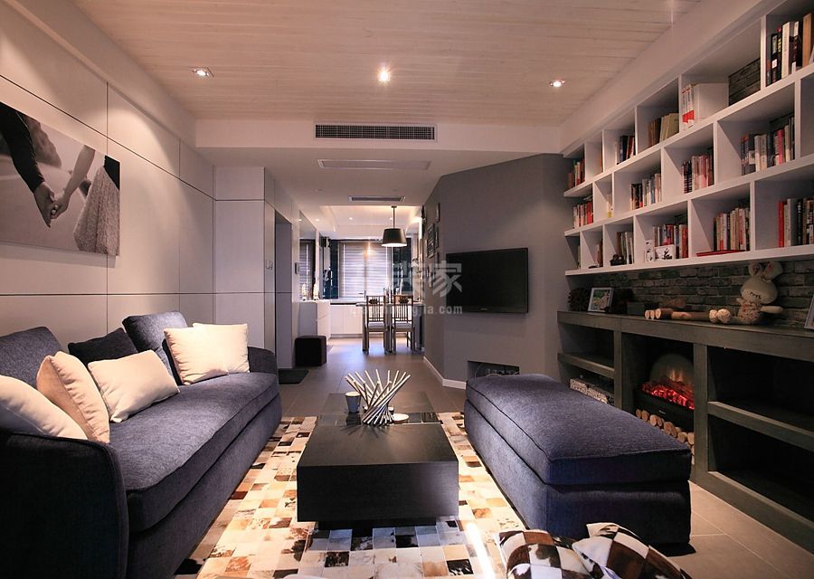 客厅-云景西里123平米简约风格设计方案