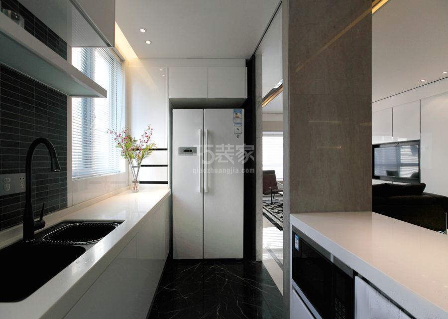 厨房-世爵源墅131平米现代风格设计方案
