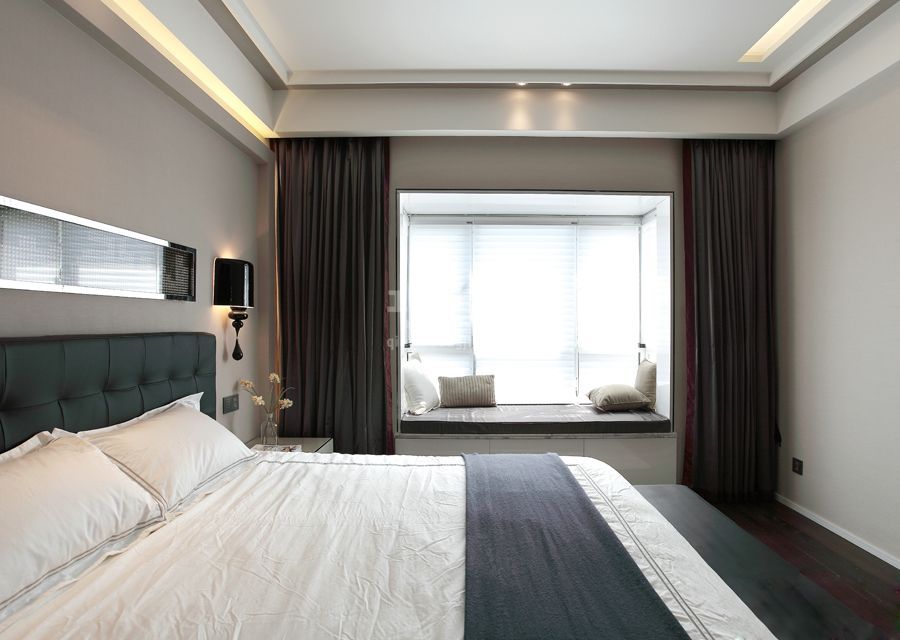 卧室-世爵源墅131平米现代风格设计方案
