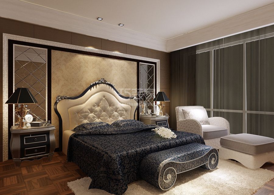 卧室-时雨园139平米欧式风格设计方案
