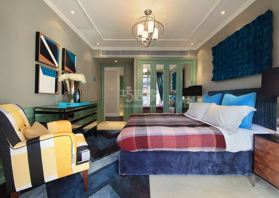 卧室-海逸半岛127平米田园风格设计方案