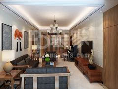 华贸城10号院80平米现代中式风格设计案例