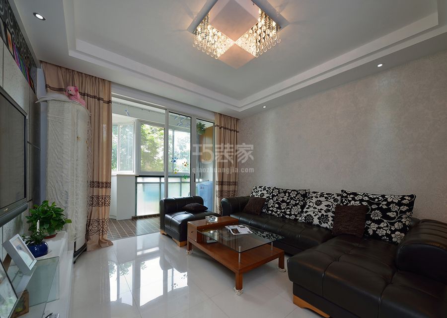 房山兴房苑小区90平米现代简约风格设计方案