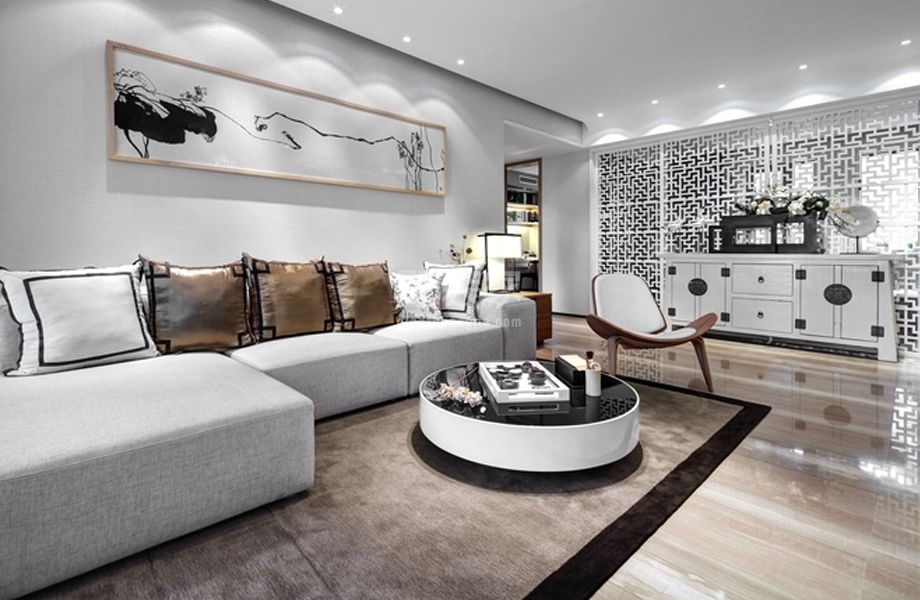 -春晖园100平米新中式风格设计方案