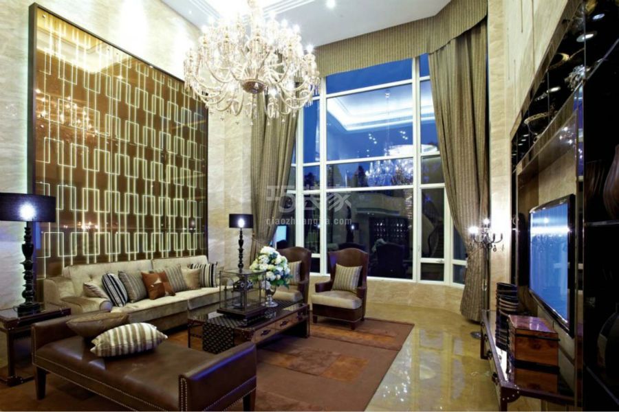 -孔雀城158平米现代风格设计案例