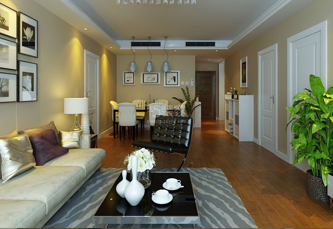 -政馨家园106㎡现代简约设计风格