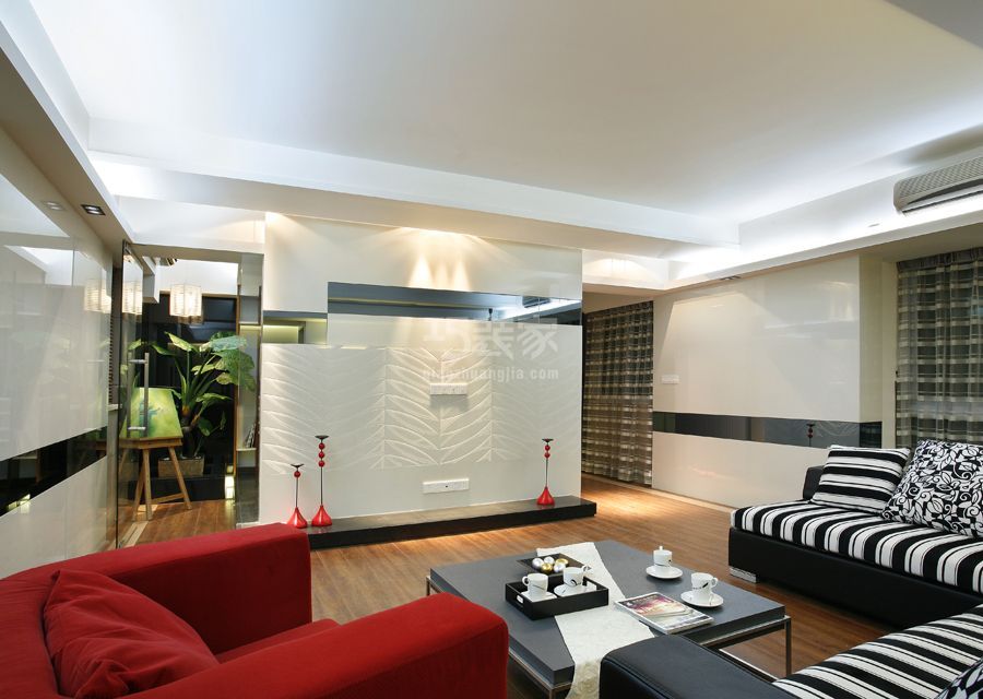 客厅-民望家园105平米简约风格设计方案
