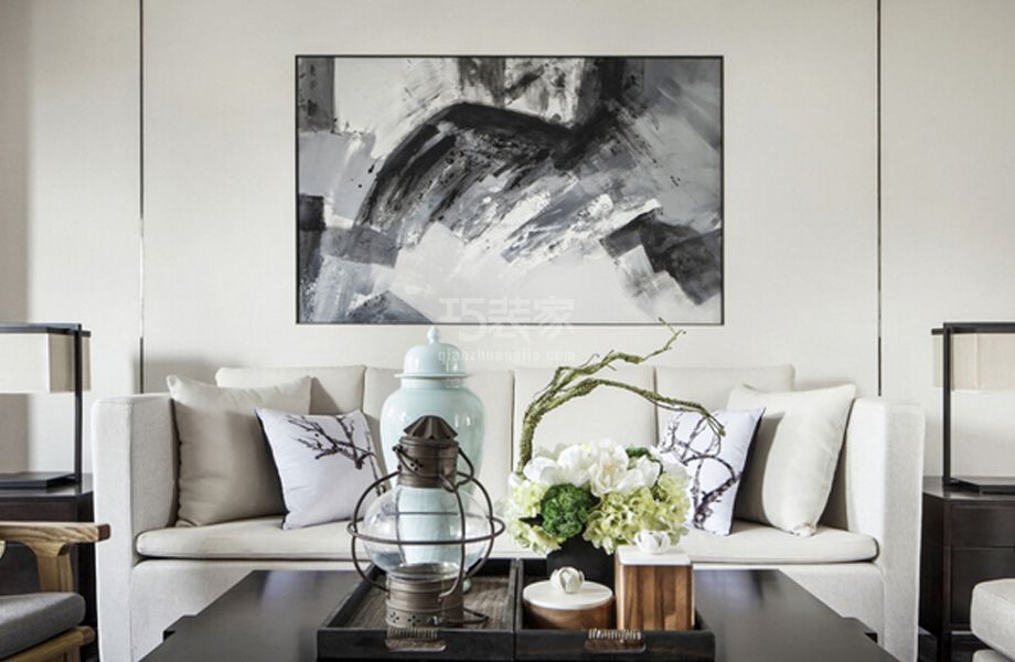 -人济山庄100平米新中式风格设计方案