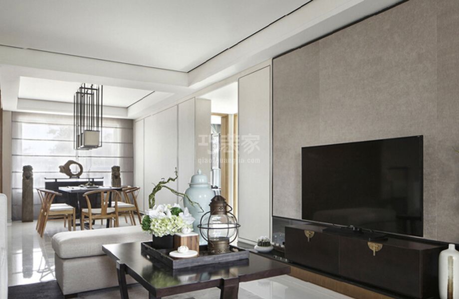 -人济山庄100平米新中式风格设计方案