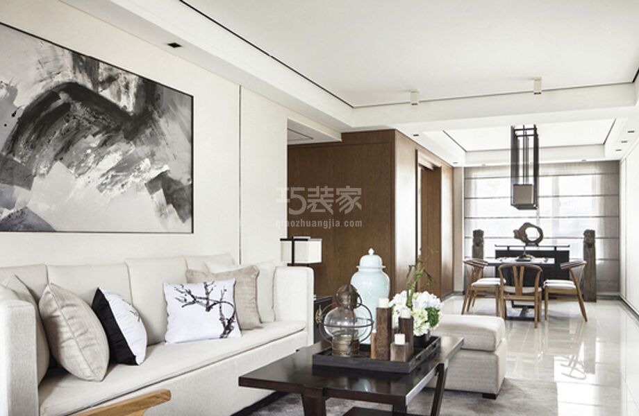 -人济山庄100平米新中式风格设计方案