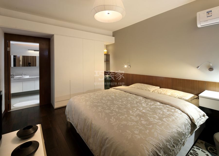 卧室-北潞春家园97平米简约风格设计方案
