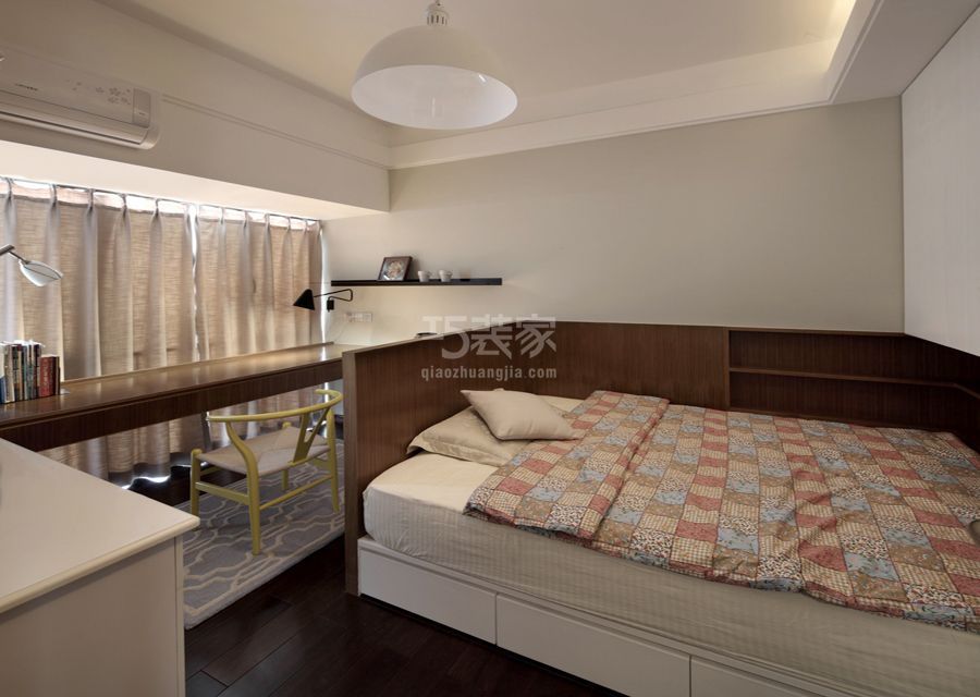 卧室-北潞春家园97平米简约风格设计方案