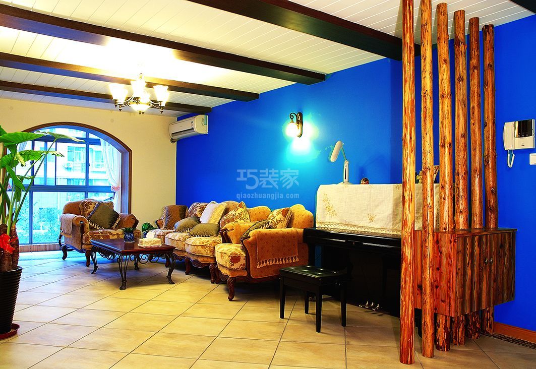 和谐家园118㎡地中海设计案例