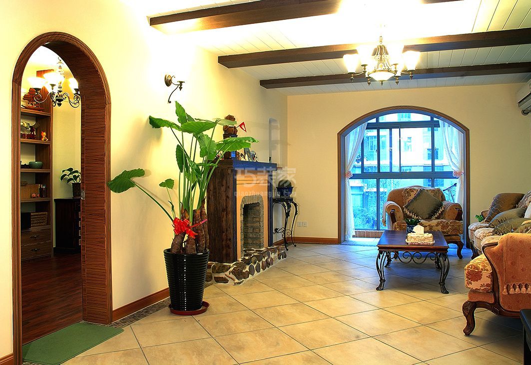 和谐家园118㎡地中海设计案例