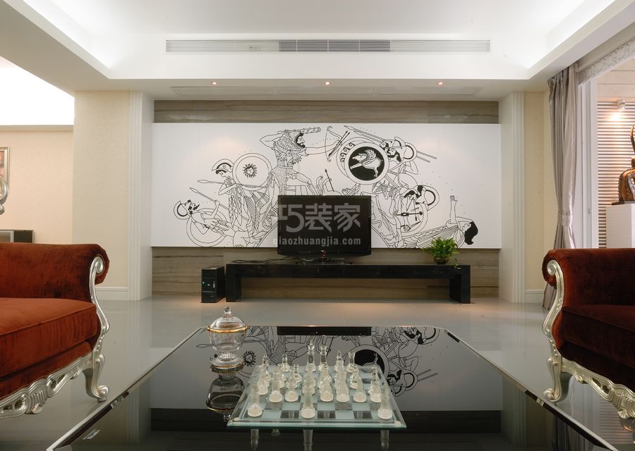 客厅-金海国际139平米简欧风格设计方案