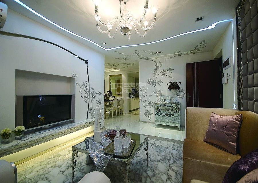 客厅-天时名苑123平米新奢华风格设计方案