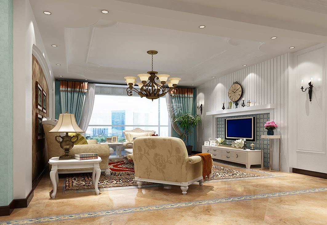 融域嘉园104㎡地中海设计案例