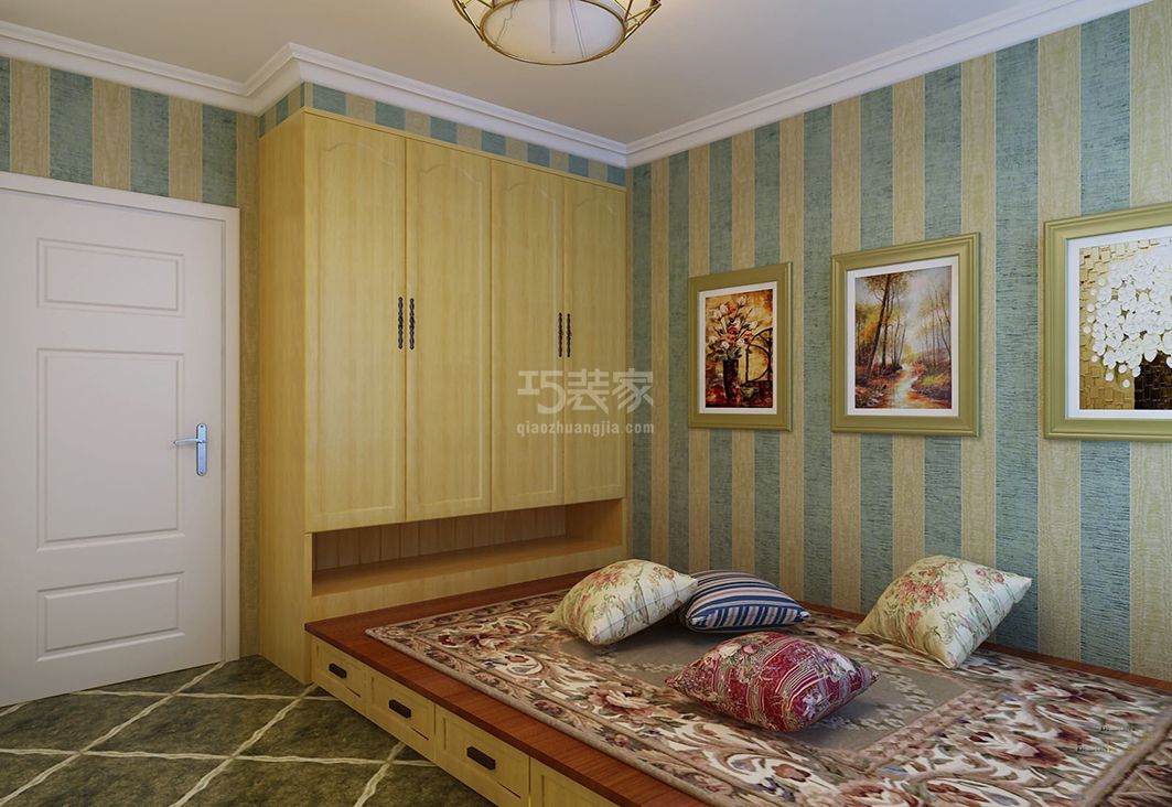 蓝光星华海悦城104㎡地中海设计案例