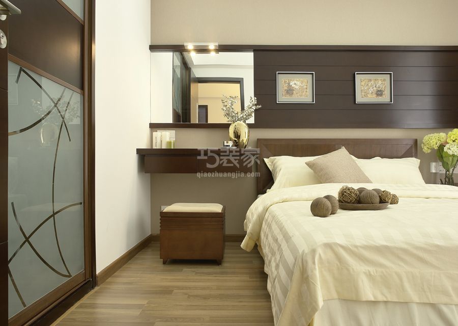 卧室-雍景天成141平米简约风格设计方案