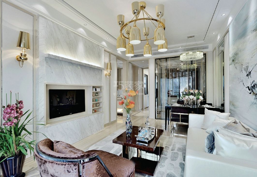 彩虹城四区80平米现代设计方案