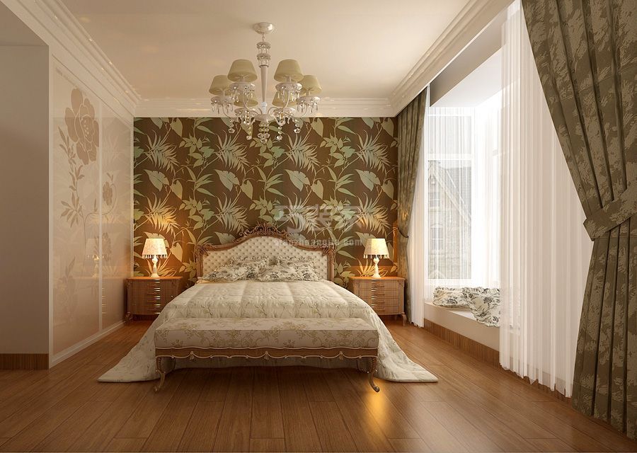卧室-建欣苑二里127平米新中式风格设计方案